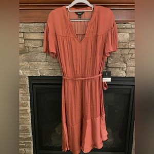 Simply Vera Wang Asymmetrical-Hem Ruffle Dress NWT